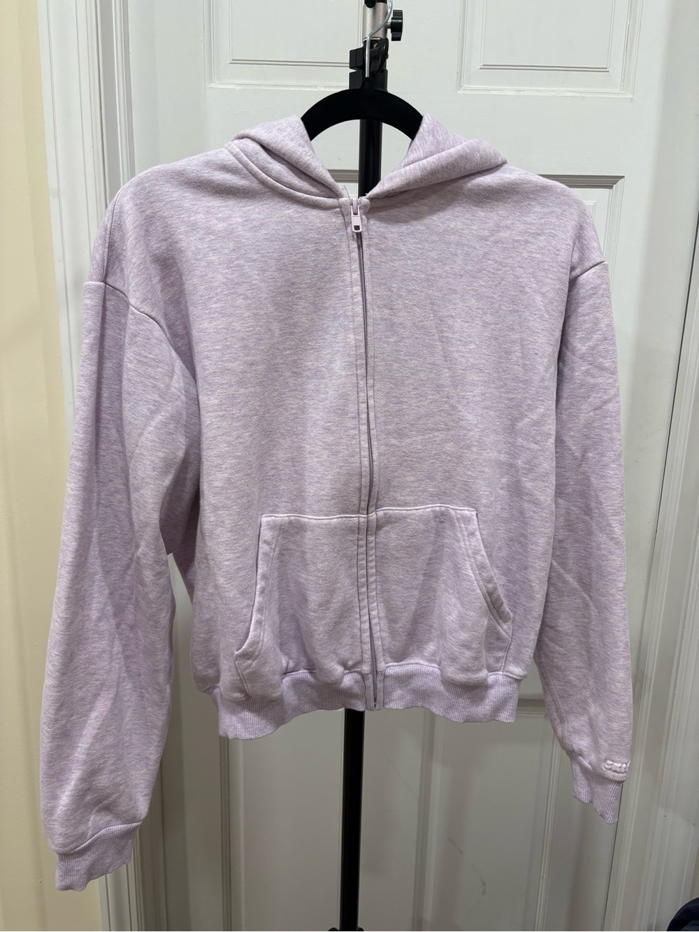 SKIMS Lilac Fleeze Zip Up Hoodie